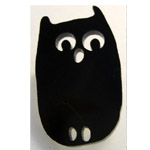 small black owl brooch