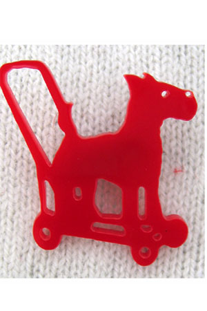 Red dog on wheels brooch Red dog on wheels brooch
