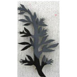 hand branch brooch black