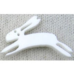 rabbit brooch white