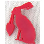 small hare heart brooch