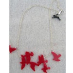 red flock chain necklace