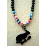 small stripe hare spoon necklace