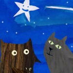 star gazing owl and cat card