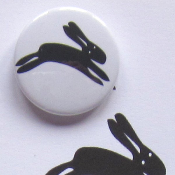 black rabbit badge greetings card