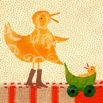 duck new baby card by the black rabbit