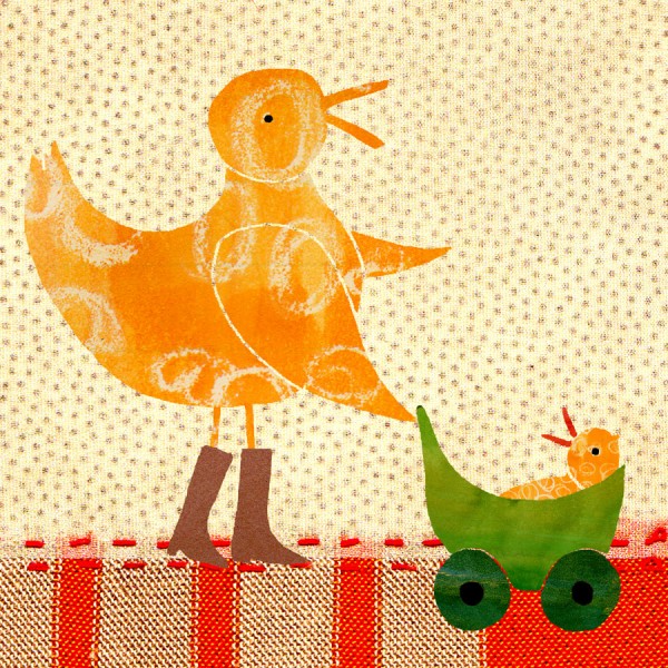 duck new baby card by the black rabbit