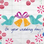 floral wedding greetings card by the black rabbit