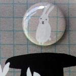handmade badge greetings cards by the black rabbit