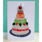 cherry cake badge card by the black rabbit