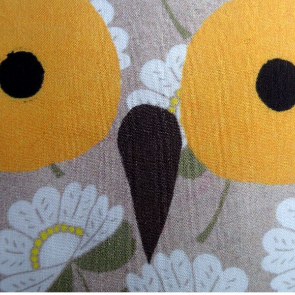 floral owl print accent cushion by the black rabbit