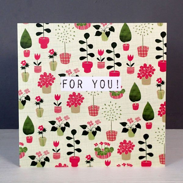 house plants for you greetings card by the black rabbit