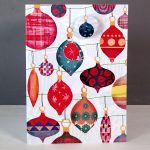 Christmas bauble badge card by the black rabbit