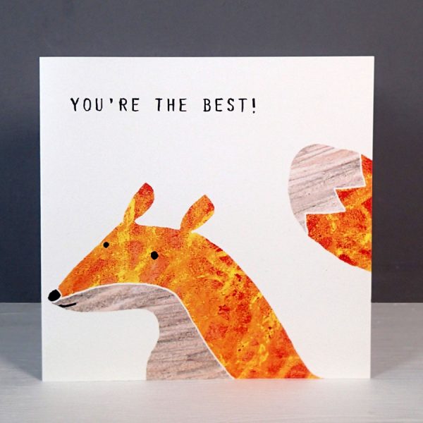 fox greetings card by the black rabbit