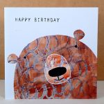 happy birthday bear greetings card by the black rabbit