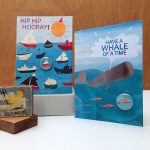Whale of a time badge greetings card by the black rabbit