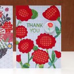 Thank you badge greetings card by the black rabbit