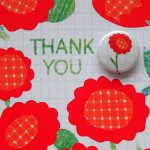 Thank you badge greetings card by the black rabbit