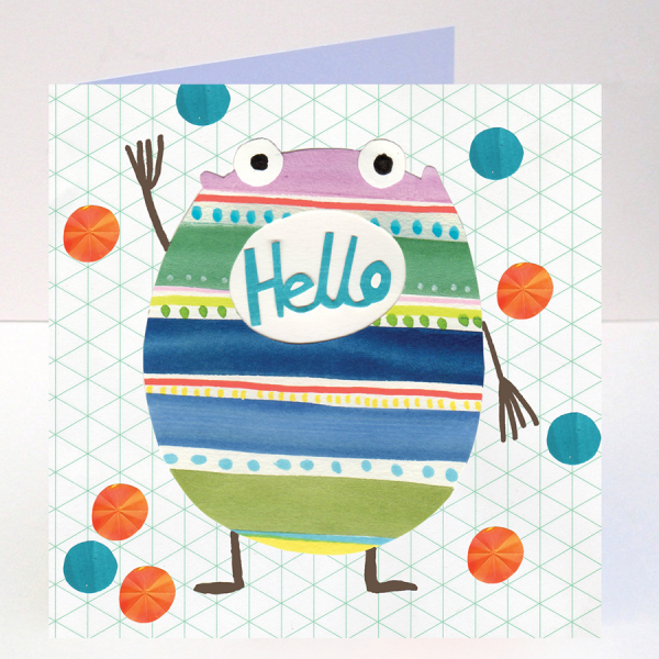 hello greetings card by the black rabbit