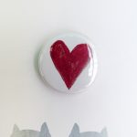 Staffordshire Heart Cats Badge Card by The Black Rabbit