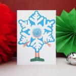 snowflake costume greeting card by the black rabbit