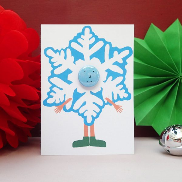 snowflake costume greeting card by the black rabbit