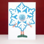 snowflake costume greeting card by the black rabbit