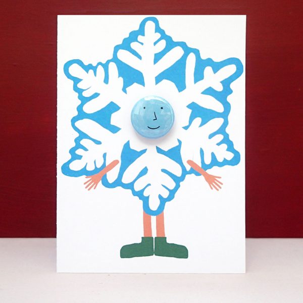 snowflake costume greeting card by the black rabbit