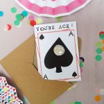 You're ace! playing card ace of spades card with a pin badge